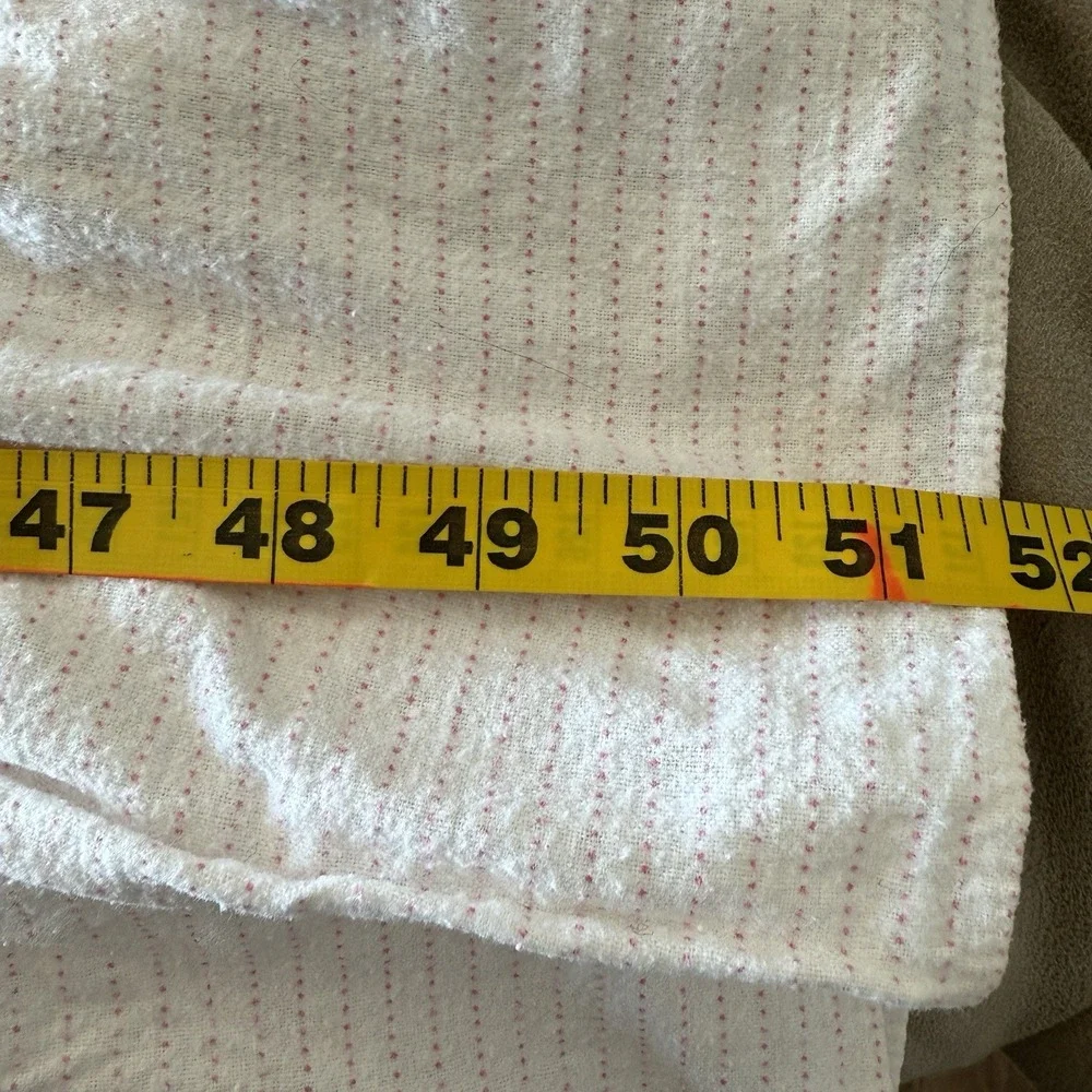 Vintage Grannycore M Nightgown Modest‎ Long Full Coverage White Pink